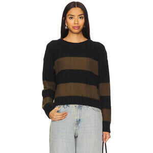 Stitches & Stripes Amar Pullover cotton sweater black green size XS NWT $118msrp